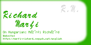 richard marfi business card